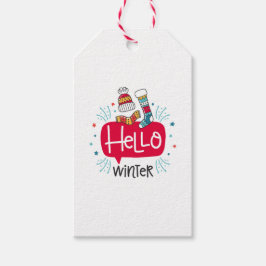 etiqueta navideña hello winter cadeaulabel