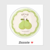 Etiqueta para tarro de mermelada de pera sticker (Vel)