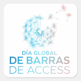 Etiquetas del Día Global de las Barras de Access Vierkante Sticker