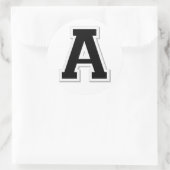 Étiquetez la lettre initiale A en Stickers Noir (Sac)