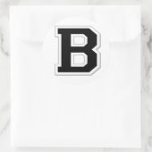 Étiquetez la lettre initiale B en Stickers Noir (Sac)