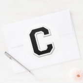 Étiquetez la lettre initiale C en Stickers Noir (Enveloppe)