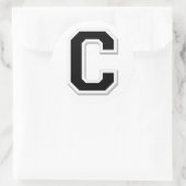Étiquetez la lettre initiale C en Stickers Noir (Sac)