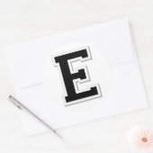 Étiquetez la lettre initiale E en Stickers Noir (Enveloppe)