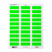 Étiquette #00FF00 Code hexadécimal Couleur Web Vert néon (Feuille entière)