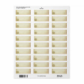 Étiquette [100] Arbre Celtique de Vie [Or] (Feuille entière)