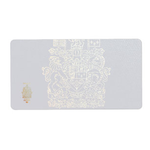 Étiquette [100] Couverture canadienne du passeport
