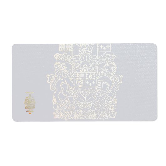 Étiquette [100] Couverture canadienne du passeport (Devant)