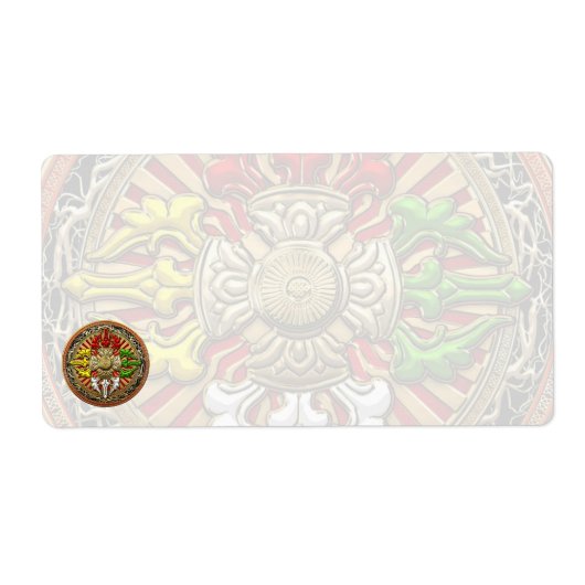 Étiquette [100] Tibétain Double Dorje Mandala (Devant)