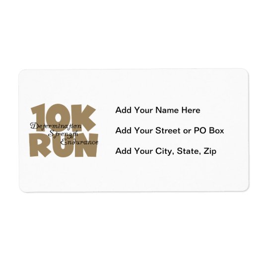 Étiquette 10 000 Tan Sport Course (Devant)