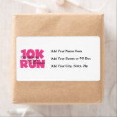 Étiquette 10K Run Sport Rose (En situation)
