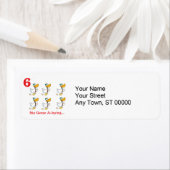 Étiquette 12 jours six oies pondeuses (En situation)