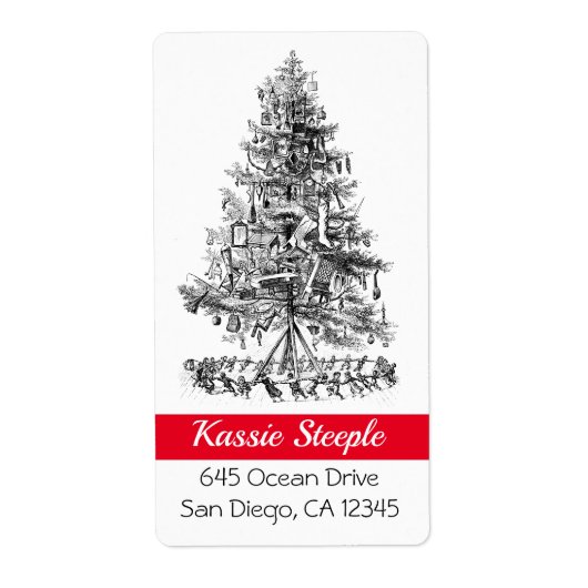 Étiquette 1800 Des enfants d'art chantent autour de l'arbre (Devant)