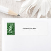 Étiquette 1958 Jardinage + Timbre d'horticulture (En situation)