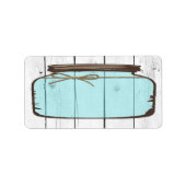 Étiquette 1,25 comptes en bois de pot de maçon d'adresse de (Devant)