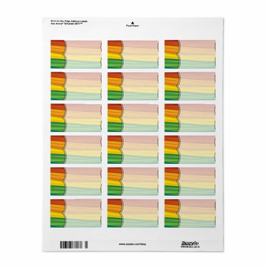 Étiquette 1,25 po x 2,75 po Adresse postale Adresslgbtq rain (Feuille entière)