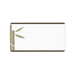 Étiquette 1,25 po x 2,75 po Adresse postale Bliss en bambou
