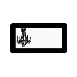 Étiquette 1,25 po x 2,75 po Adresse postale Chandelier en cr