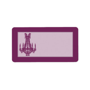 Étiquette 1,25 po x 2,75 po Adresse postale Chandelier en cr