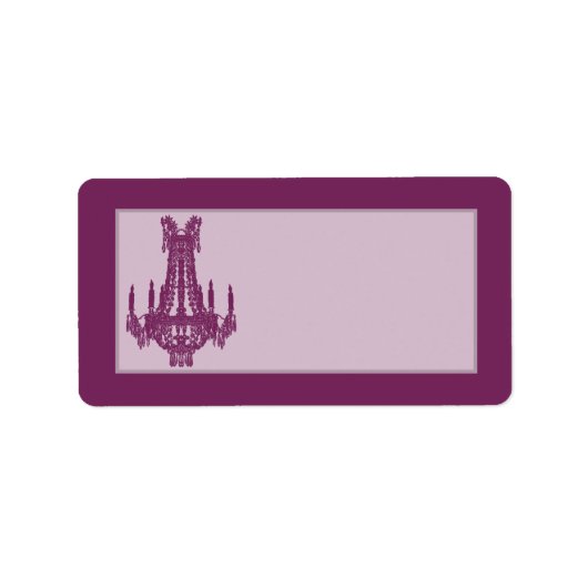 Étiquette 1,25 po x 2,75 po Adresse postale Chandelier en cr (Devant)