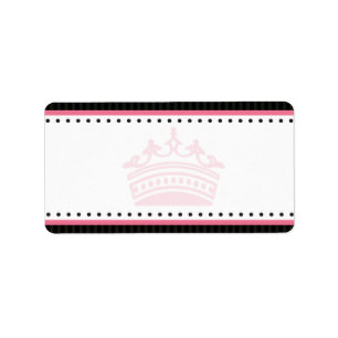 Étiquette 1,25 po x 2,75 po Adresse postale Damas/rayures ro