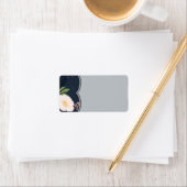 Étiquette 1,25 po x 2,75 po Adresse postale Fleurs florales (En situation)