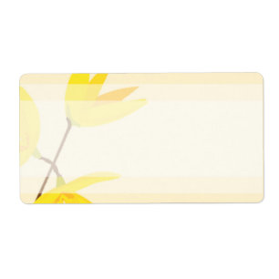 Étiquette 1,25 po x 2,75 po Adresse postale Jaune et crème F