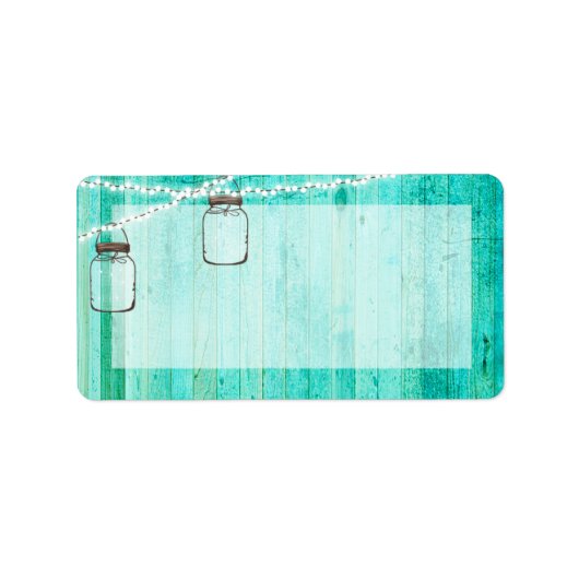 Étiquette 1,25 po x 2,75 po Adresse postale Mason Jar String (Devant)