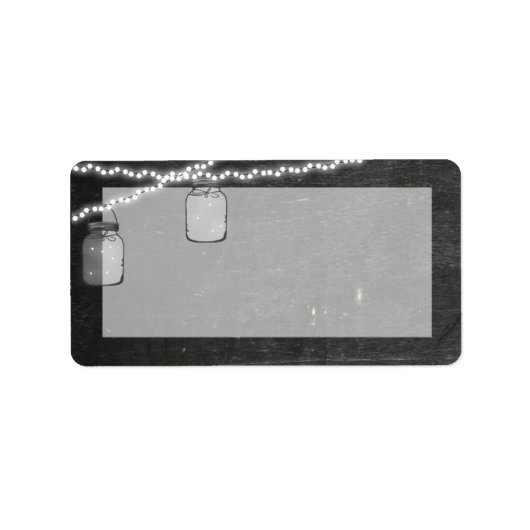 Étiquette 1,25 po x 2,75 po Adresse postale Mason Jar String (Devant)