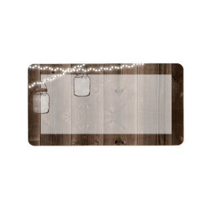 Étiquette 1,25 po x 2,75 po Adresse postale Mason Jar String