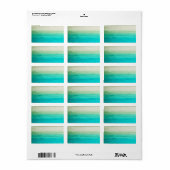 Étiquette 1,25 po x 2,75 po Adresse postale Ombre Blue (Feuille entière)