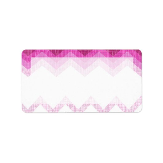 Étiquette 1,25 po x 2,75 po Adresse postale Ombre Pink Chevr (Devant)