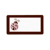 1,25 po x 2,75 po Adresse postale Pink Ladybug