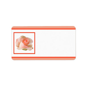 Étiquette 1,25 po x 2,75 po Adresse postale Rose rose/rose a