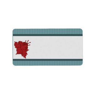 Étiquette 1,25 po x 2,75 po Adresse postale Turquoise Blue D
