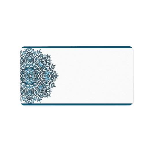 Étiquette 1,25" x 2,75" Adresse postale Profond Marocain Ble (Devant)