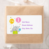 Étiquette 1er anniversaire J'ai 1 ans (En situation)