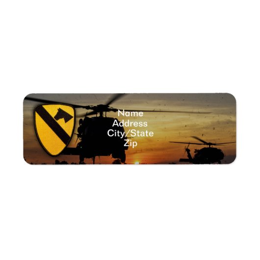 Étiquette 1ère 7e cavalerie air-roc vietnam guerre (Devant)