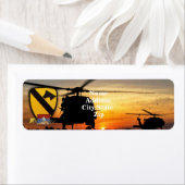 Étiquette 1ère 7e cavalerie air-roc vietnam guerre (En situation)