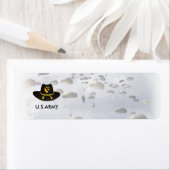 Étiquette 1ère cavalerie beret flash iraq adresse de retour  (En situation)