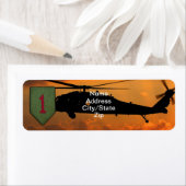 Étiquette 1re division d'infanterie Big Red 1 Fort Riley vét (En situation)