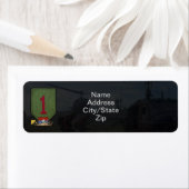 Étiquette 1re division d'infanterie timbre de guerre vietnam (En situation)