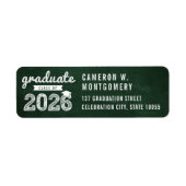 Étiquette 2023 Chalkboard Croquis Moderne Graduation Adresse (Devant)