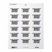 Étiquette 2027 Odomètre Nouvel An (Feuille entière)
