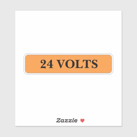 étiquette 24 Volts (Feuille)