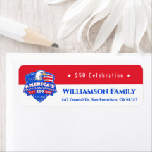 250 Celebration Patriotic Custom Return Address