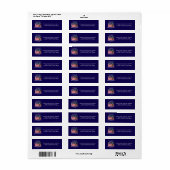 Étiquette 250th Anniversary USA Patriotic American Flags (Feuille entière)