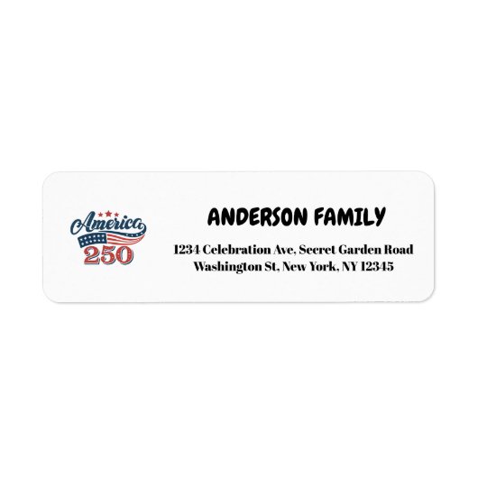Étiquette 250th Celebration (Devant)