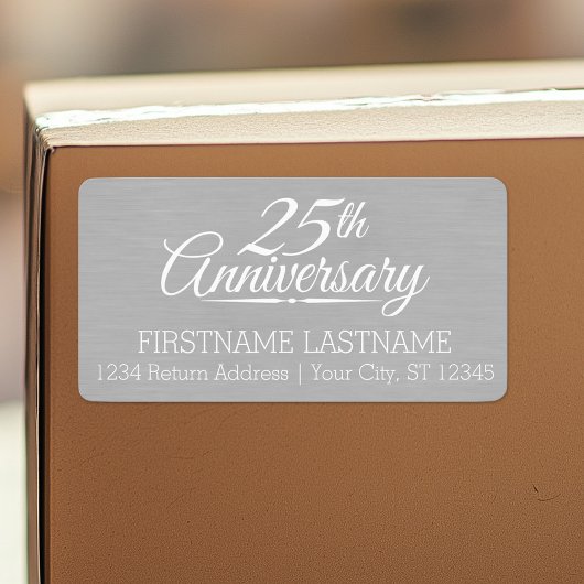 Étiquette 25e anniversaire du Mariage Personnalisé