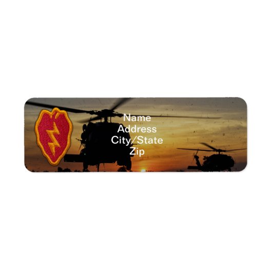 Étiquette 25e division d'infanterie anciens combattants tlrp (Devant)